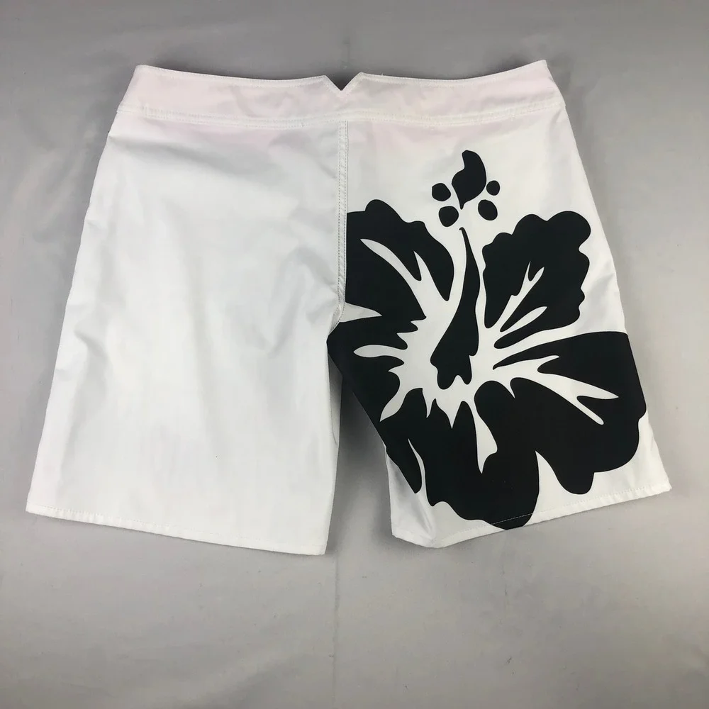 Vintage Honolua Wahine Women White w/ Hibiscus Board Shorts Size 11 - Picture 2 of 10